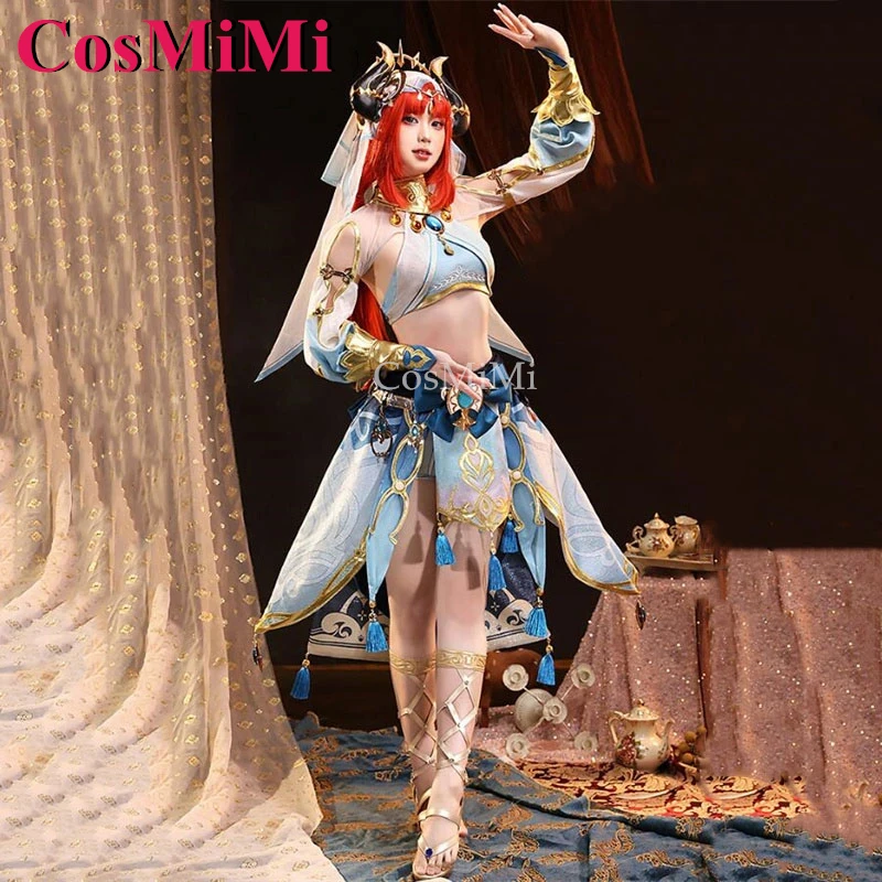 CosMiMi Nilou Cosplay Game Genshin Impact Costume Gorgeous Elegant Sweet Dancer Outfit Women Carnival Party Role Play Clothing