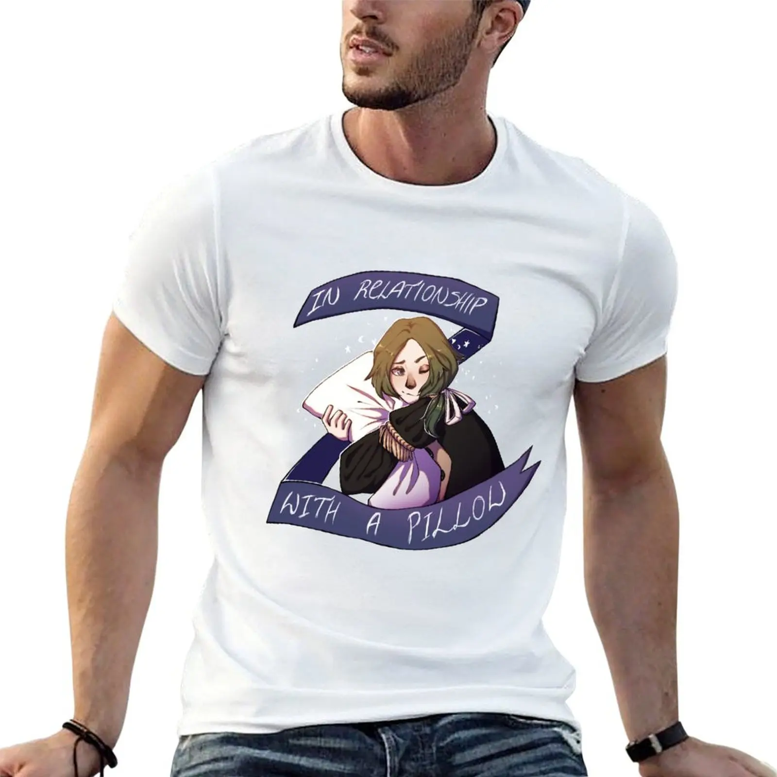 Married to a pillow T-Shirt Casual Basic Short Sleeve T-Shirt