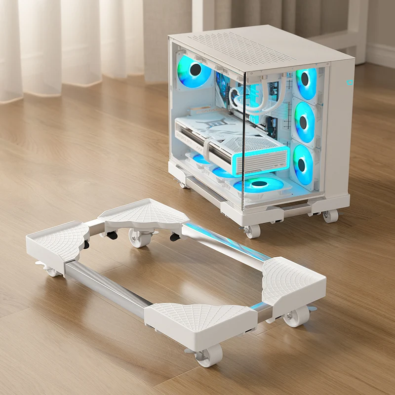 

PC Stand with Wheels - Protect Floor from Scratches, Keep PC Cool & Easy to Move