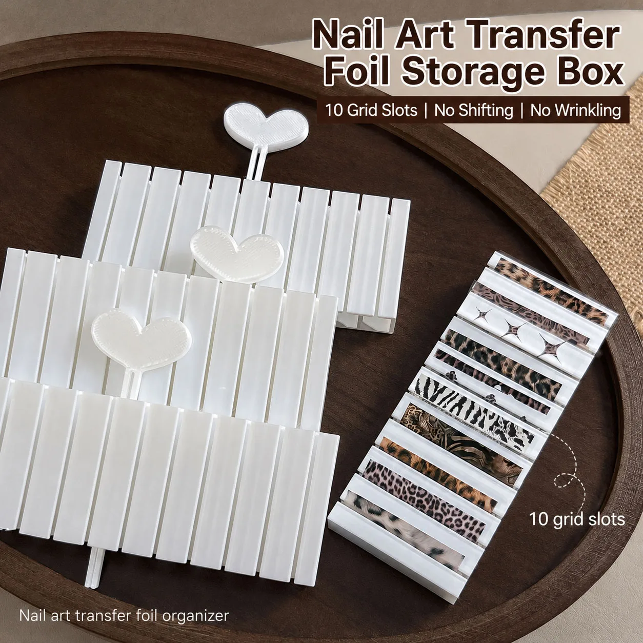 Nail Foils Gradient Transfer Foil Storage Box Nail Art Stickers Stripe Floral Manicure Decals Nails Decoration