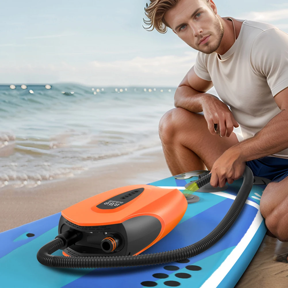 20PSI SUP قارب مضخة قابلة للنفخ مع إيقاف تلقائي مضخة هواء كهربائية مجداف وقوف مجلس مضخة للوحة مجداف وقوف