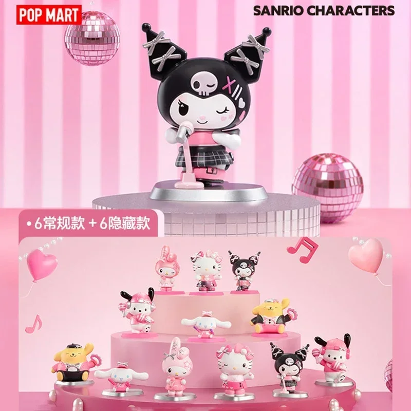 

POP MART Sanrio Characters Pink Party Series Surprise Blind Box Guess bag Kawaii Anime Action Figure Mystery Dolls for Collecto