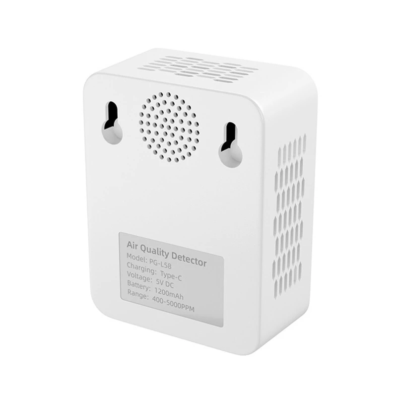 Medidor CO2 5 en 1, Digital temperatura y humedad, Detector TVOC HCHO para hogar