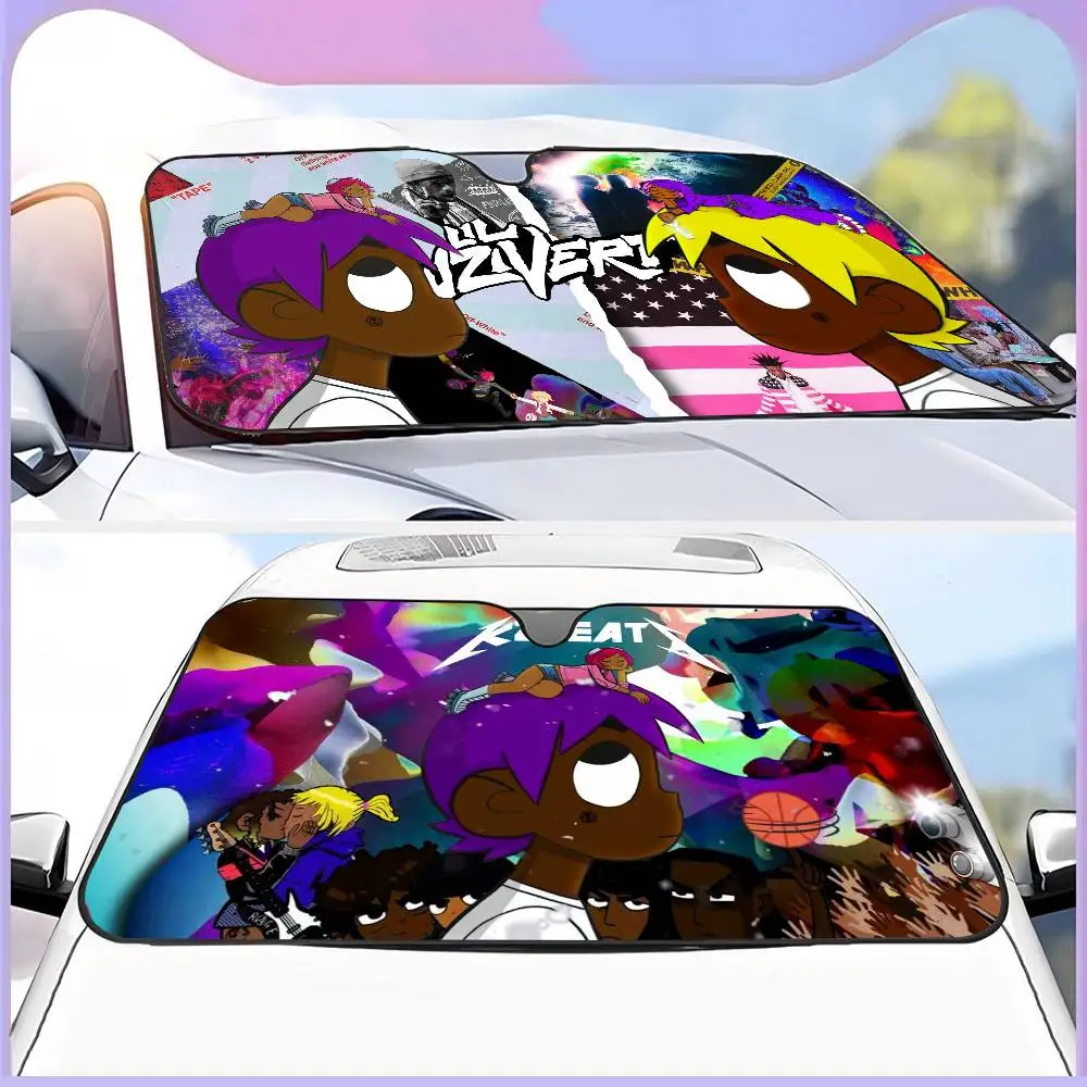 L-Lil-Uzi-VertS سيارة ظلال الشمس غطاء المضادة للأشعة فوق البنفسجية حماية نافذة السيارة الشمسيات طوي الزجاج الأمامي ظلة الملحقات
