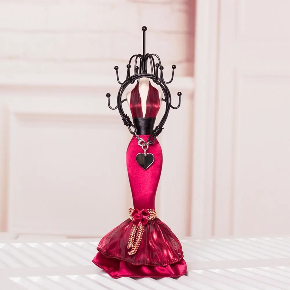 

Organizer Rack Necklace Mannequin Display Stand Princess Luxury Evening Gown Jewelry Display Rack Flower Lace