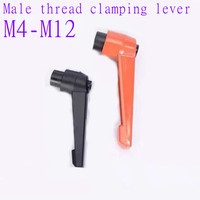 1pc clamping knob M4 M5 M6 M8 M10 M12 M14 M16  Orange  sliver Black Female Thread Clamping Lever Adjustable Handle