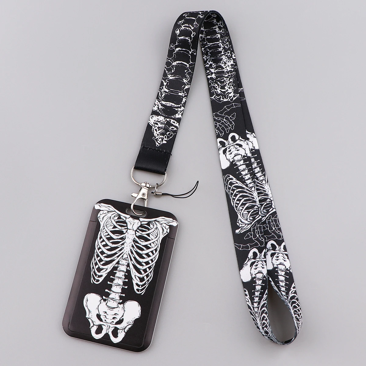 Butterfly Skull Lanyard for Key ID Card Gym Phone Straps USB Badge Holder DIY Neck Strap Keychains Nurse Doctor Accessories