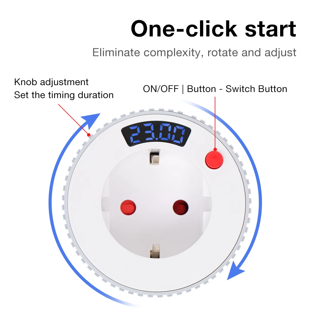 Tuya WiFi Automatic Timer Socket 16A Charger Countdown Timer Switch Timing Controller for Kitchen Appliances EU Plug 230V