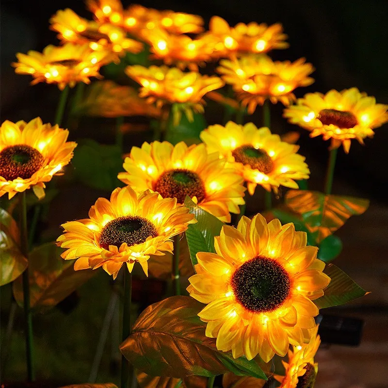 Solar Sunflower Lamp Outdoor Waterproof Courtyard Park Atmosphere Lawn Decorative Lamp
