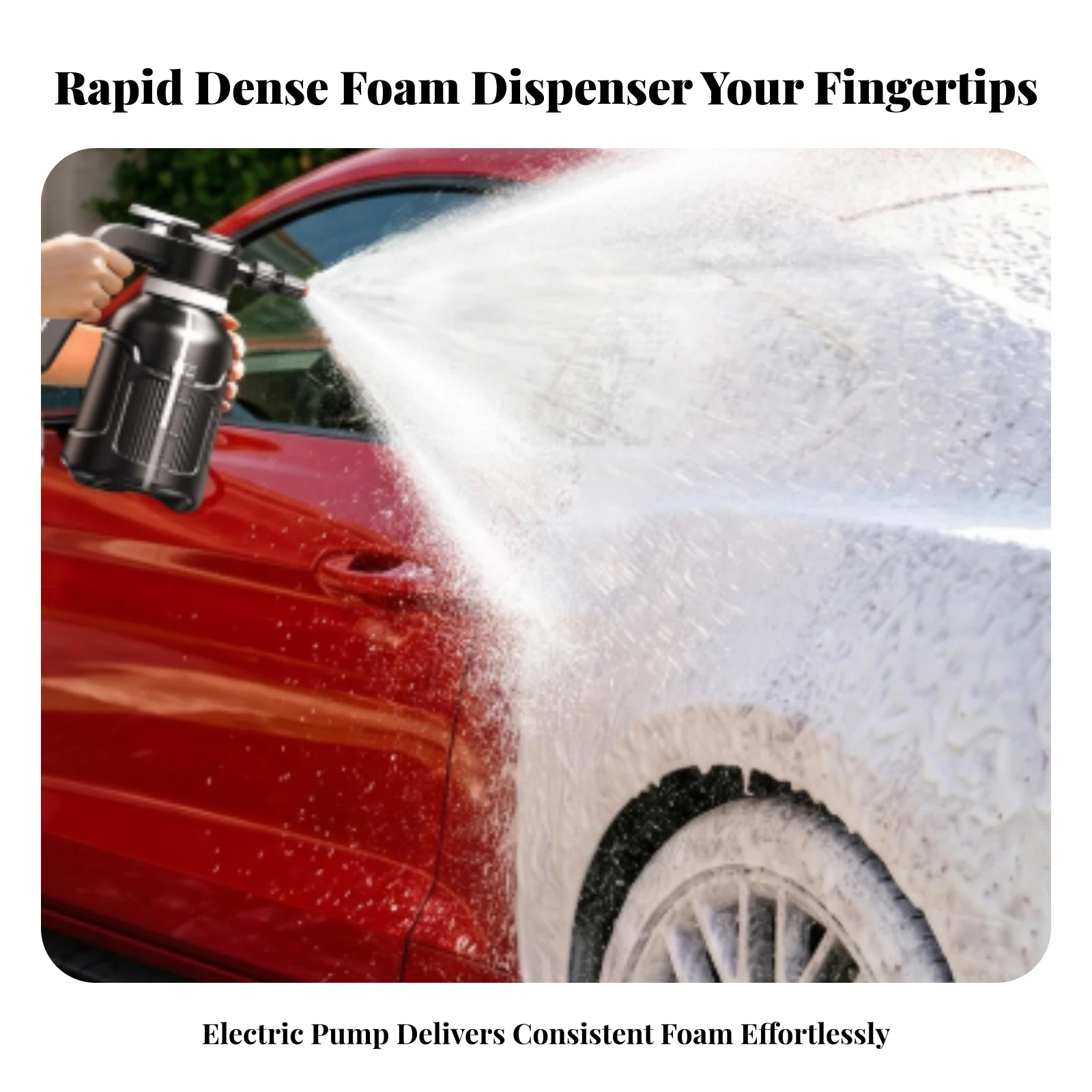 Electric Foam Sprayer Handheld Auto Foam Sprayer Car Wash Foamer Portable Pressurized