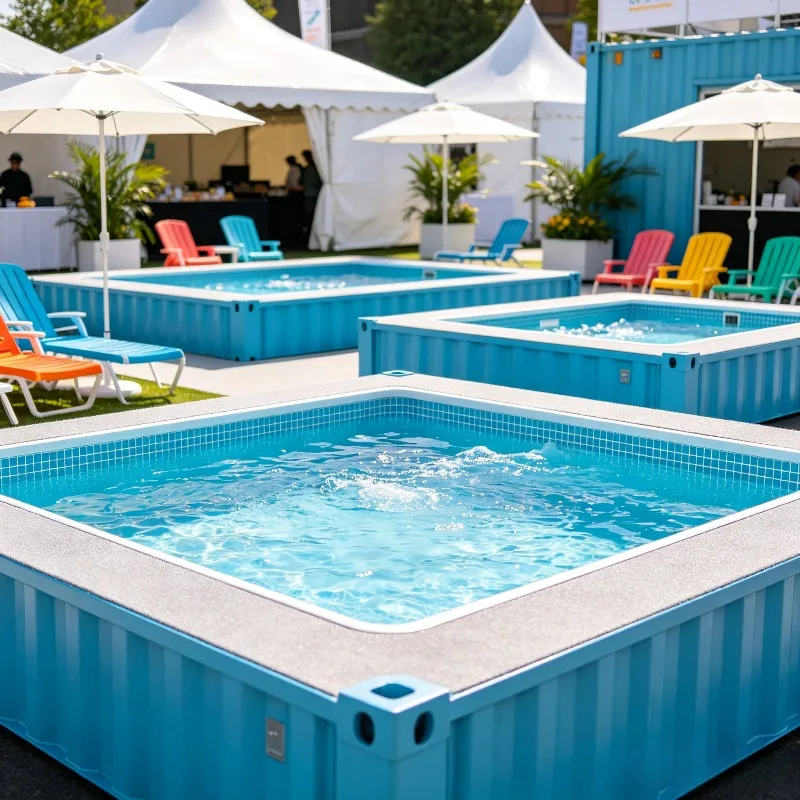Customized Hard Shell Square Container Pool Galvanized Rustproof for Garden Party Summer Cooling Outdoor