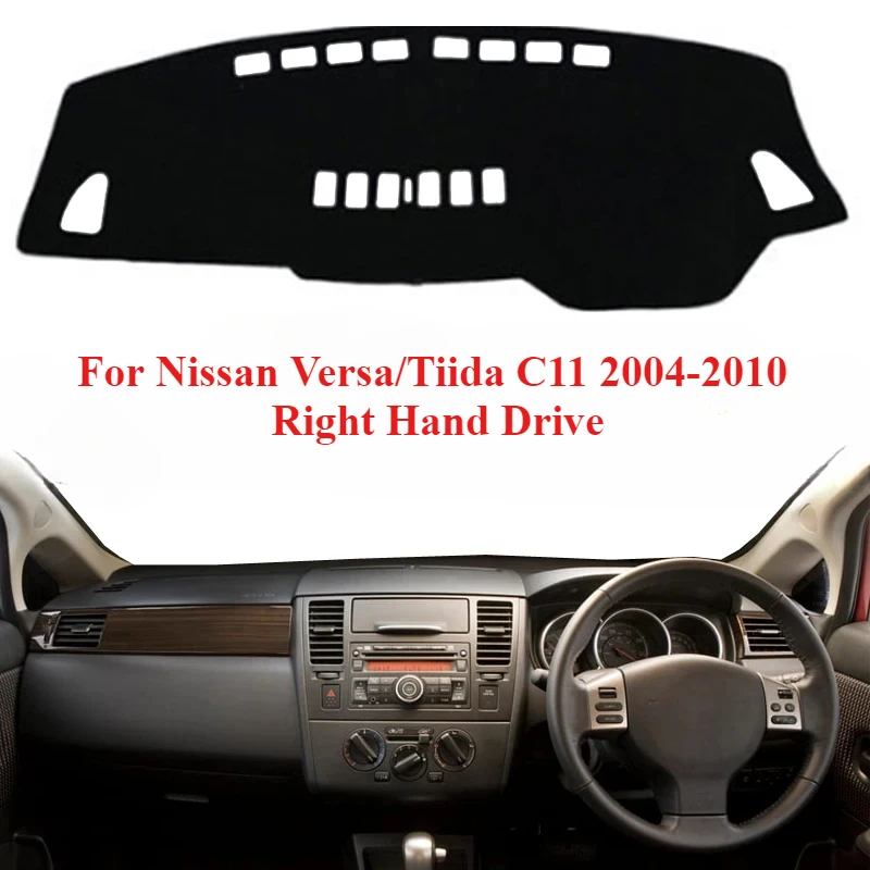 For Nissan Versa Tiida C11 2004 2005 2006 2007 2008 -2010 Car Protective Pad Dashboard Cover Silicone Non-Slip Mat Auto Sunshade