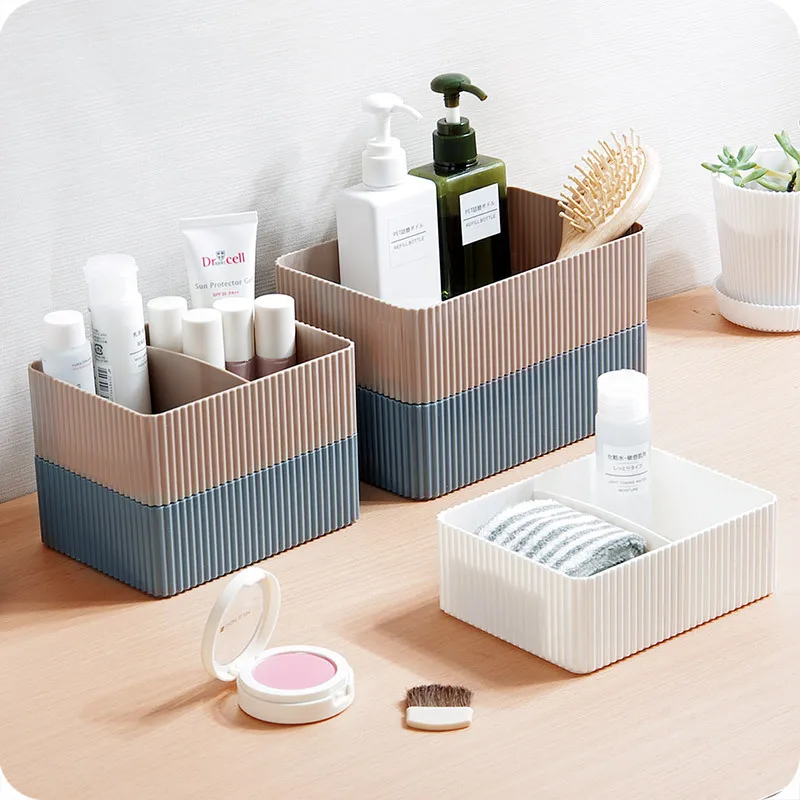 Plastic Family Bathroom Closet Cosmetics Storage Box Office Desktop Sundries Storage Box Skin Care Products Storage