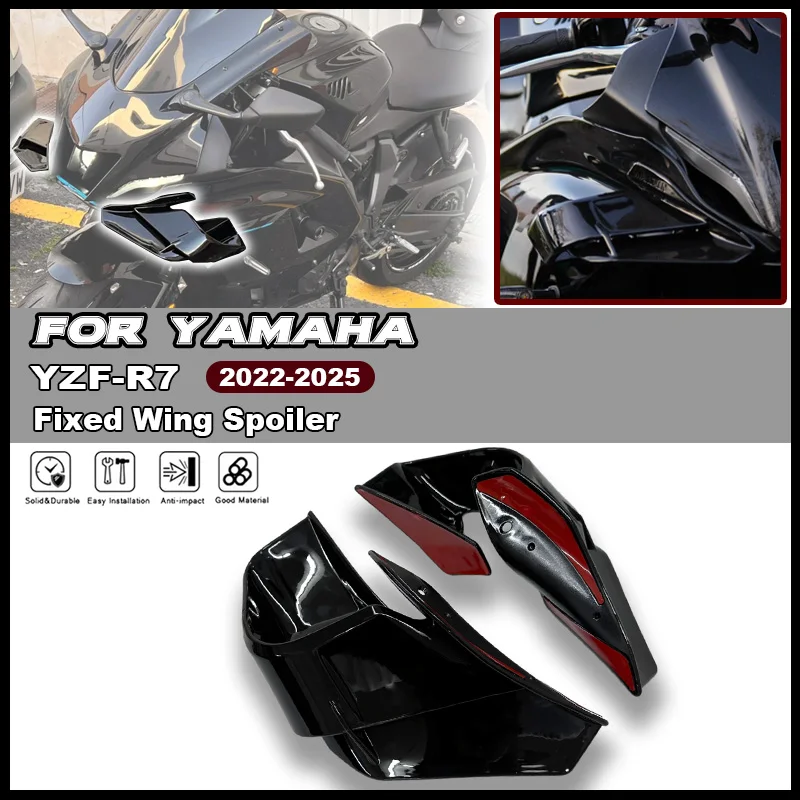 

For YAMAHA YZF-R7 YZFR7 2022-2024 2025 Motorcycle Spoiler Side Fairing R7 Aerodynamic Winglet Fixed Wing Side Spoiler