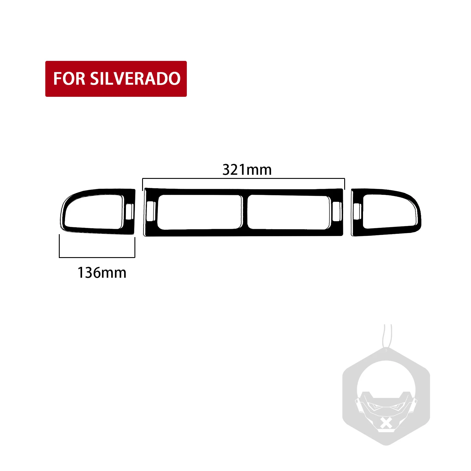 Dla Chevrolet Silverado Tahoe GMC Avalanche LTZ Sierra SLT 2007-2013 Piano Black Centralna klimatyzacja Wylot AC Naklejka samochodowa