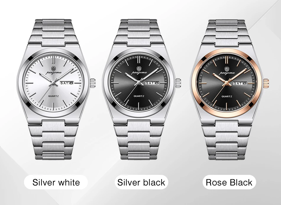 PAAZOMU Ultradünne Quarzuhr für Herren und Damen, minimalistischer Stil, wasserdicht, leuchtende Armbanduhr, bequemer Riemen, tägliches Bürogeschenk – Detail 8