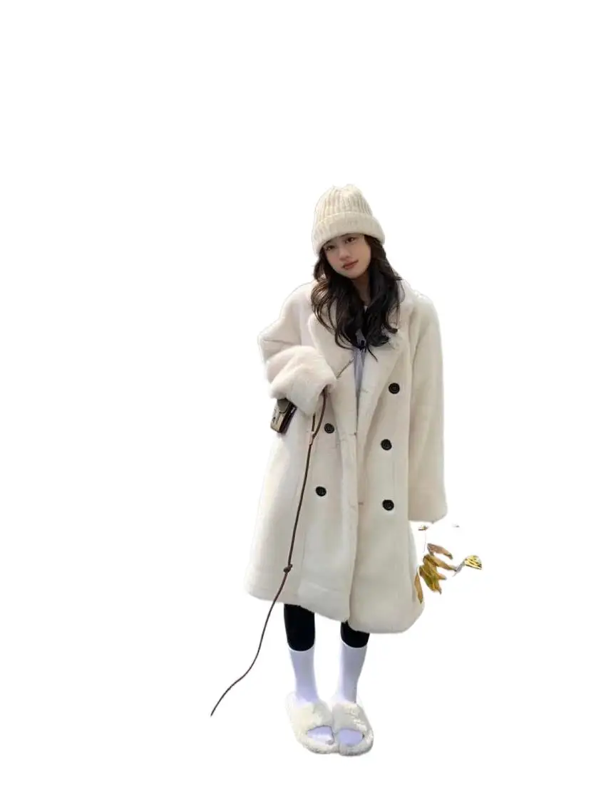 

2025 Women's Clothing Mink-like Wool Fur Coat Winter New 1201