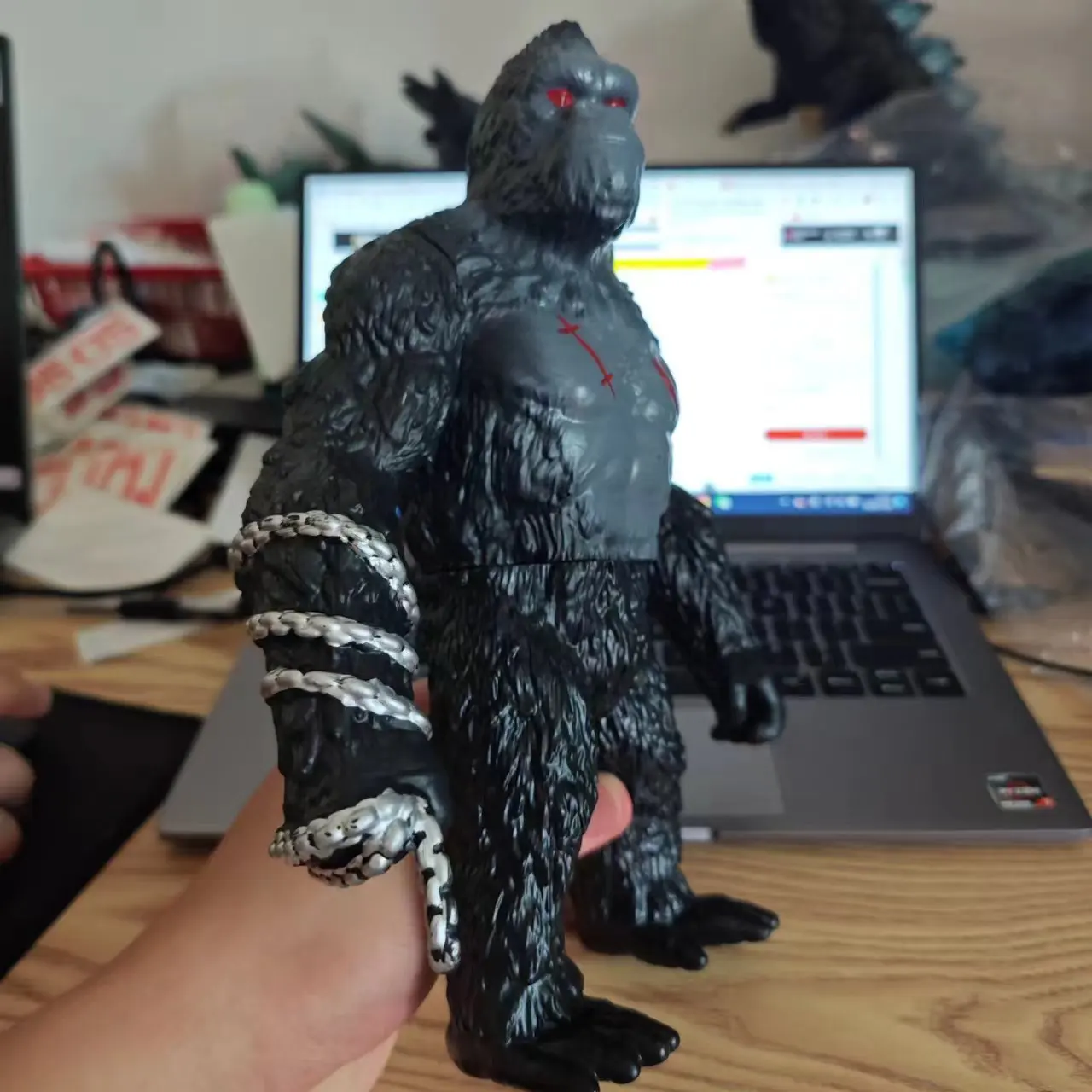 New Godzilla VS King Kong Action Anime Figuries 28cm large joint movable King Kong Soft Glue Monster Doll Model Toys kid Gift