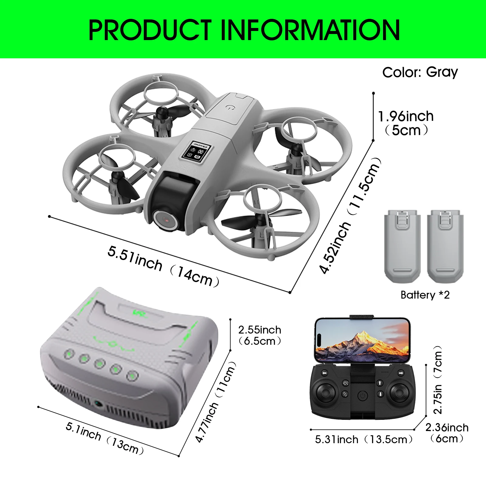 Mini Drone Fácil de Usar para - Drone Gimbal 2 Axis avaliação e preço