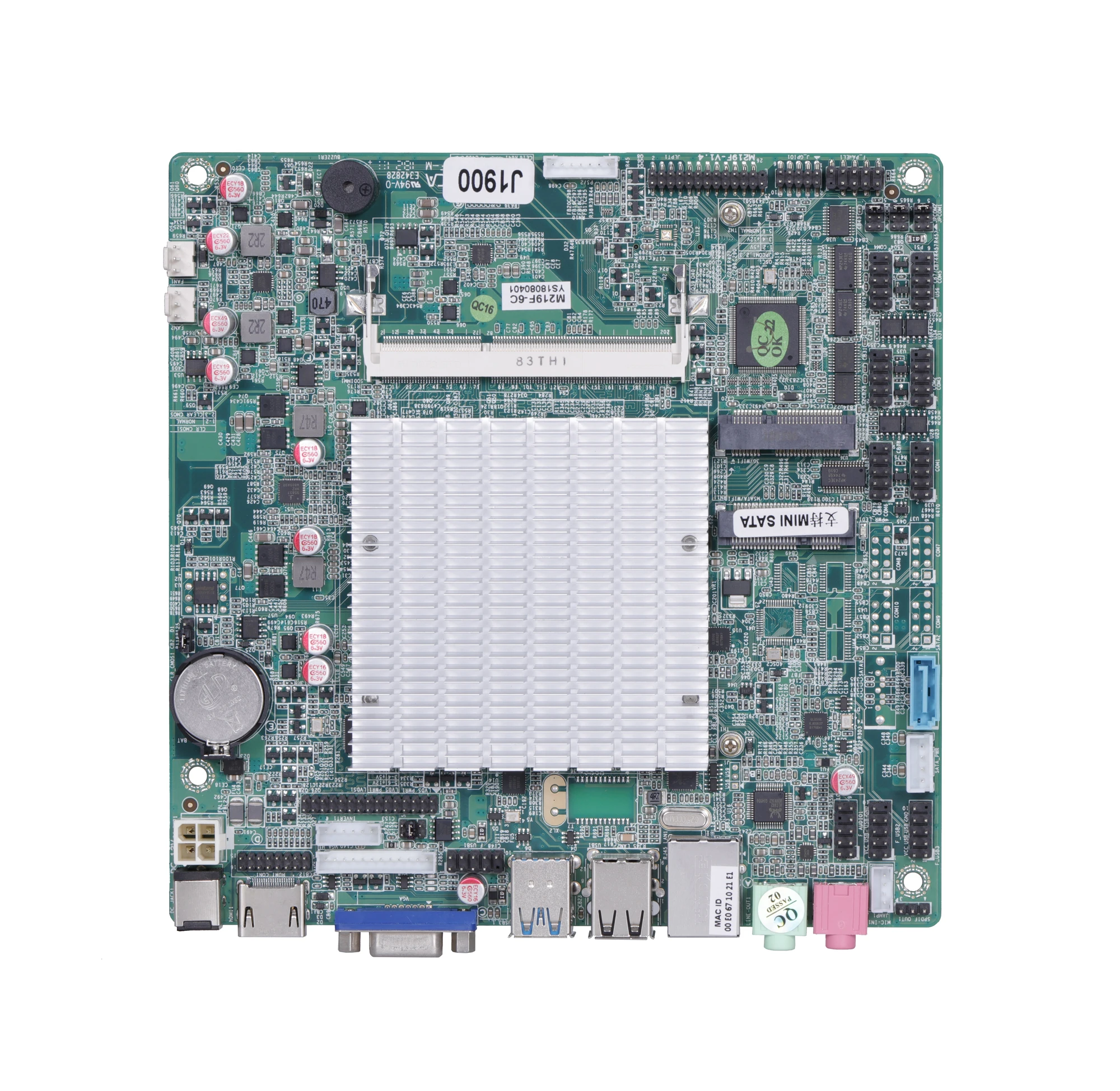 ELSKY Quad Core Motherboard Combo M219F with CPU Celeron J1900 HD_MI LVDS VGA Display Low Power Consumption Kiosk Mainboard