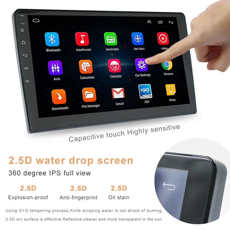 

zz headunit universal android 10 inch car video gps navigation bT touch screen 10inch android car radio stereo