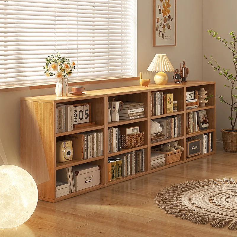 floor-standing-living-room-bookcase-library-style-storage-rack-wall-mounted-home-organizing-cabinet-grid-design-study-room