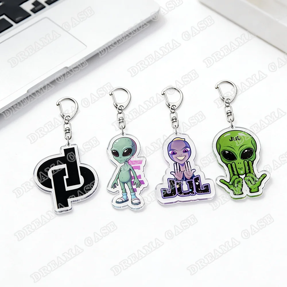 French Rappeur Rapper JUL Belle Keychain for Accessorie Bag Oh Qu'elle Est Sac Charm Keyrings Jewelry Friends Cadeaux Gifts