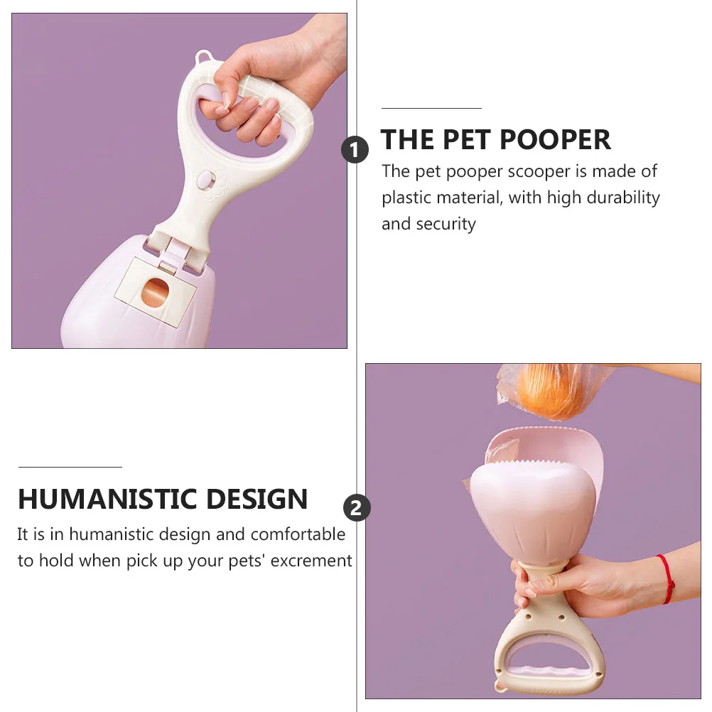 

Ergonomic Pooper Scooper Durable Plastic Dog Waste Picker Long Handle One-Hand Clip Outdoor Cleaning Tool For Dogs Poo Pine
