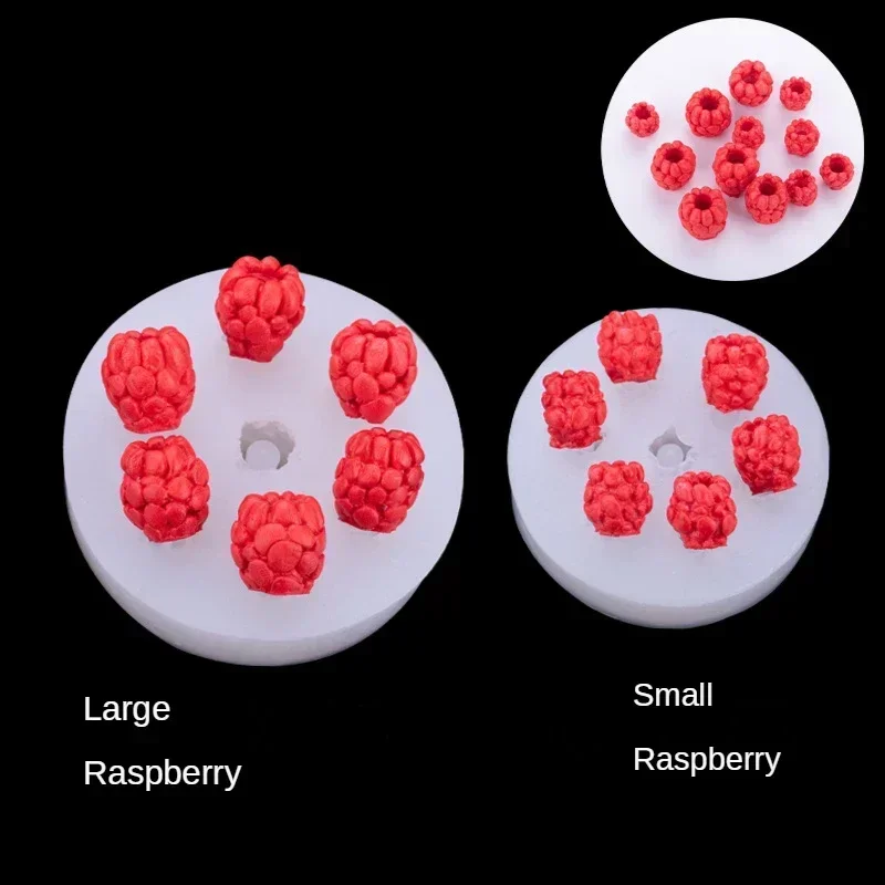 DIY 3D Raspberry 7 Holes Strawberry Silicone Mold Fondant Mold Fruits Desserts Chocolate Pastry Baking Tool Kitchen Bakeware