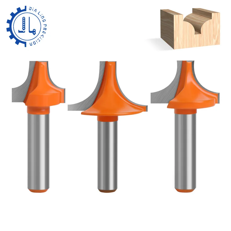 Wood Tools Cutting Router Bit 8mm Shank Plunging Round- Over Bit Carbide CNC Engraving router bits for woodworking