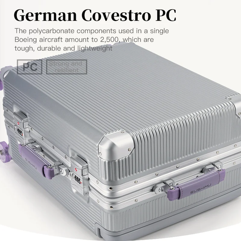 حقيبة سفر بتصميم جديد على شكل عجلة تزلج، حقيبة سفر مقاس 24 بوصة، حقيبة حمل مقاس 20 بوصة، حقيبة قفل ممتازة، حقيبة أعمال T #6