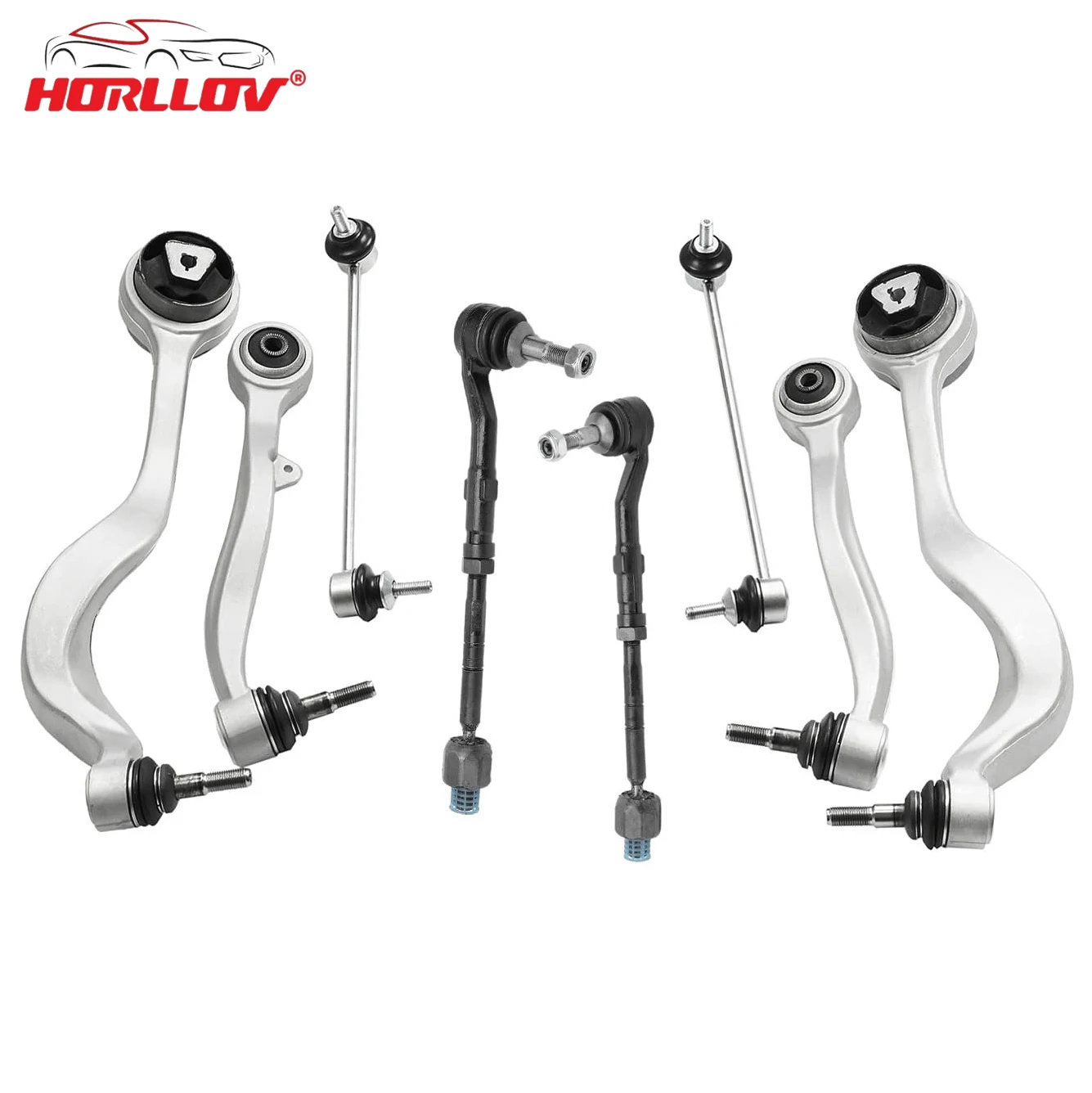 

8PCS Front Lower Suspension Control Arm Kit for Bmw E60 525i 528i 530i 545i 550i M5 Tie Rod End 31126760181 31126768297