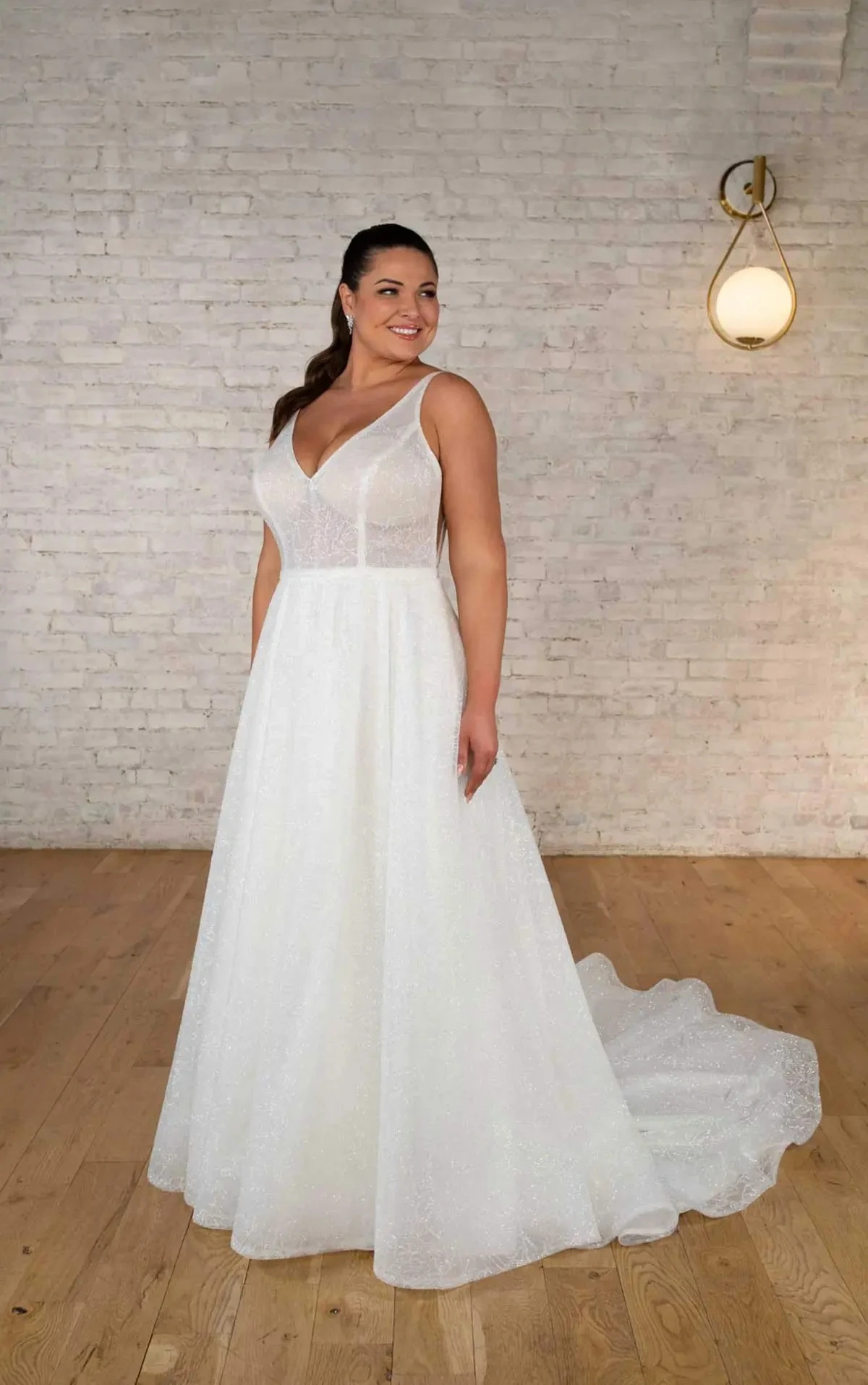 Abiti da sposa taglie forti senza schienale a-line con scollo a v paillettes pizzo Boho abito da sposa bohémien abiti da sposa Vestidos De Novia