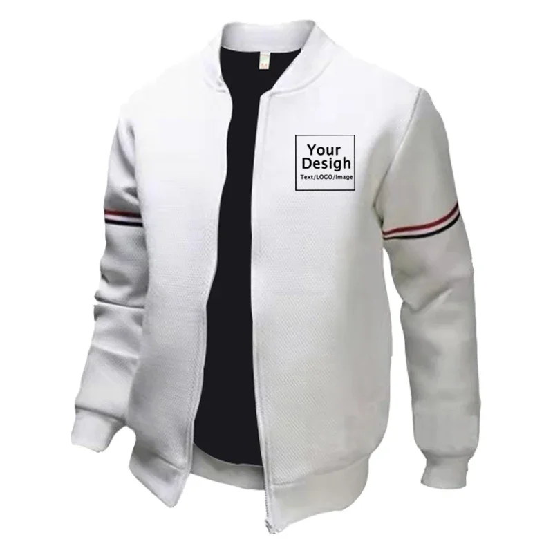 Chaqueta personalizada para hombre, chaquetas de uniforme de béisbol de invierno para hombre, abrigo de manga larga, chándal informal con cremallera, ropa de calle para exteriores, prendas de vestir