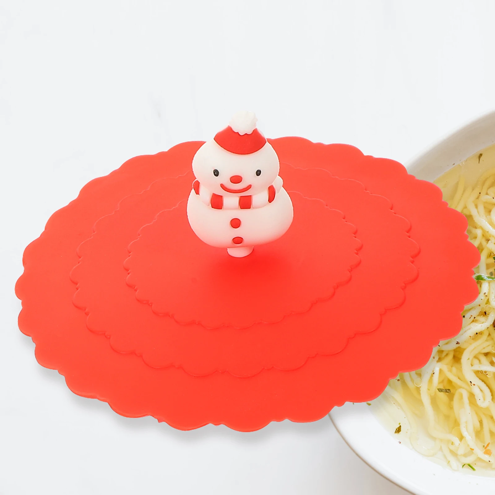 

6Pcs Silicone Mug Lids Festive Christmas Theme Non Slip Reusable Cup Protectors for Hot Drinks Silicone Cup Lids