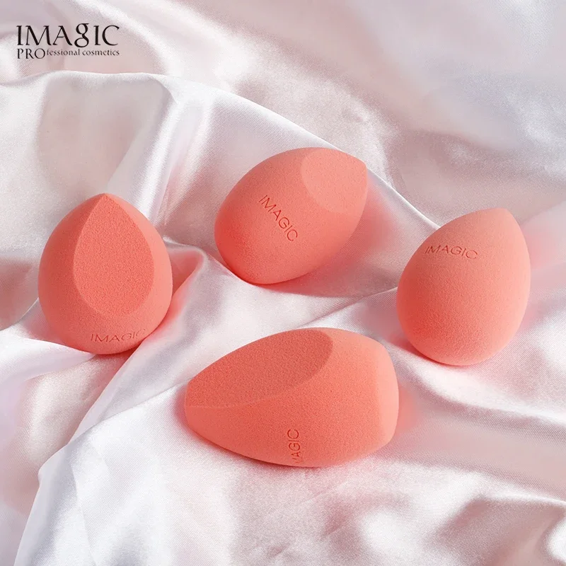 IMAGIC-cojín de maquillaje, esponja suave para base en polvo, herramienta cosmética de doble uso en seco y húmedo, colorido
