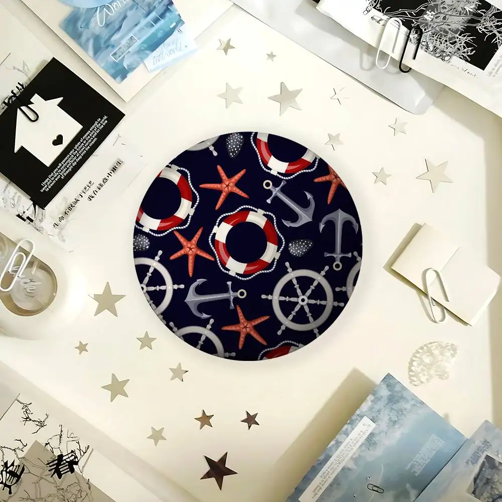 Blue Sea Compass Anchor For Clothes Anime Enamel Pin Cute Things Cartoon Cosplay Badges On Backpack Brooch Art Gifts