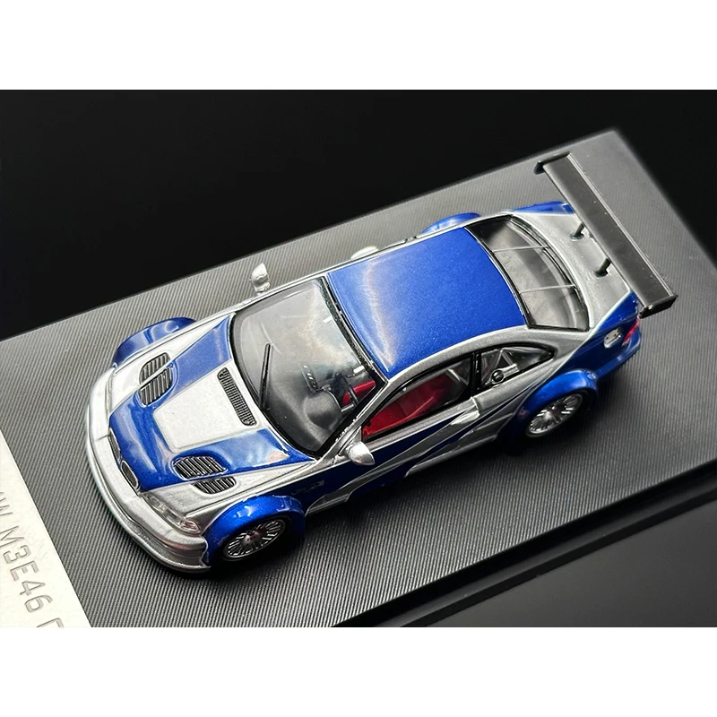 GP In Stock 1:64 E46 M3 GTR NFS9 Diecast Diorama Car Model Collection Miniature Toys Ghost Player