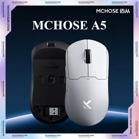 Mchoose a5 pro max ultra gaming mouse paw3395 leve sem fio bluetooth tri modo personalizar ratos pc e-sports acessório presente