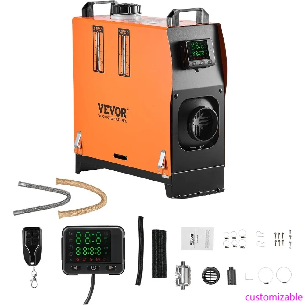 8kw Vevor Diesel Air Heater, All-in-one, Compatible with Dc12-24v, Remote