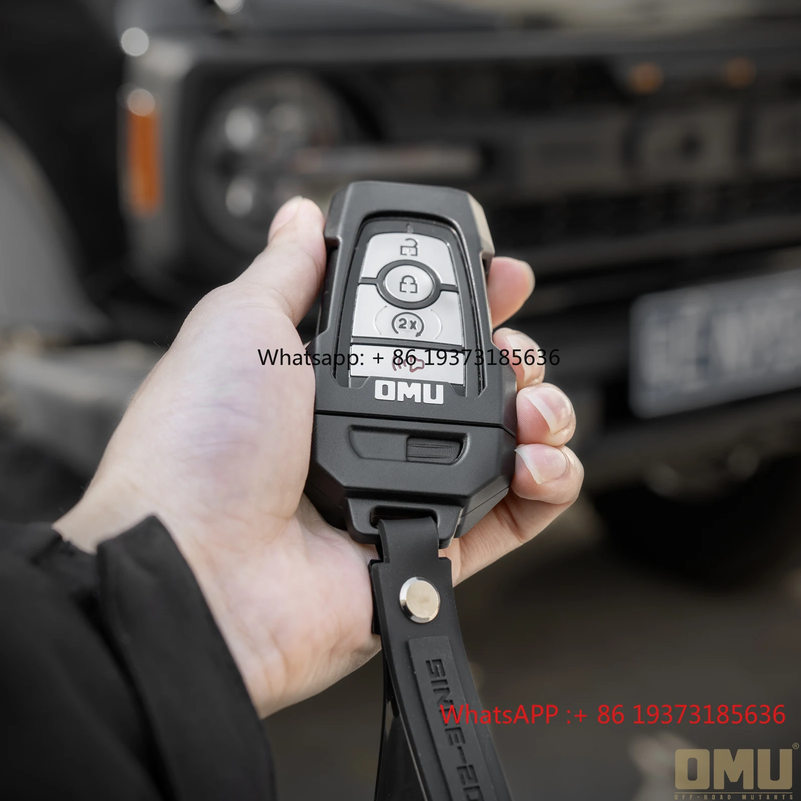 OMU Key Case for Bronco Black Aluminum & Carbon Fiber Key Cover Car Protection Key Shell
