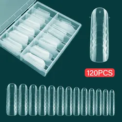 2023 NEW UV Gel Quick Building Mold Dual Forms Plastic Extension Mold Top Form Fake Nail Tips