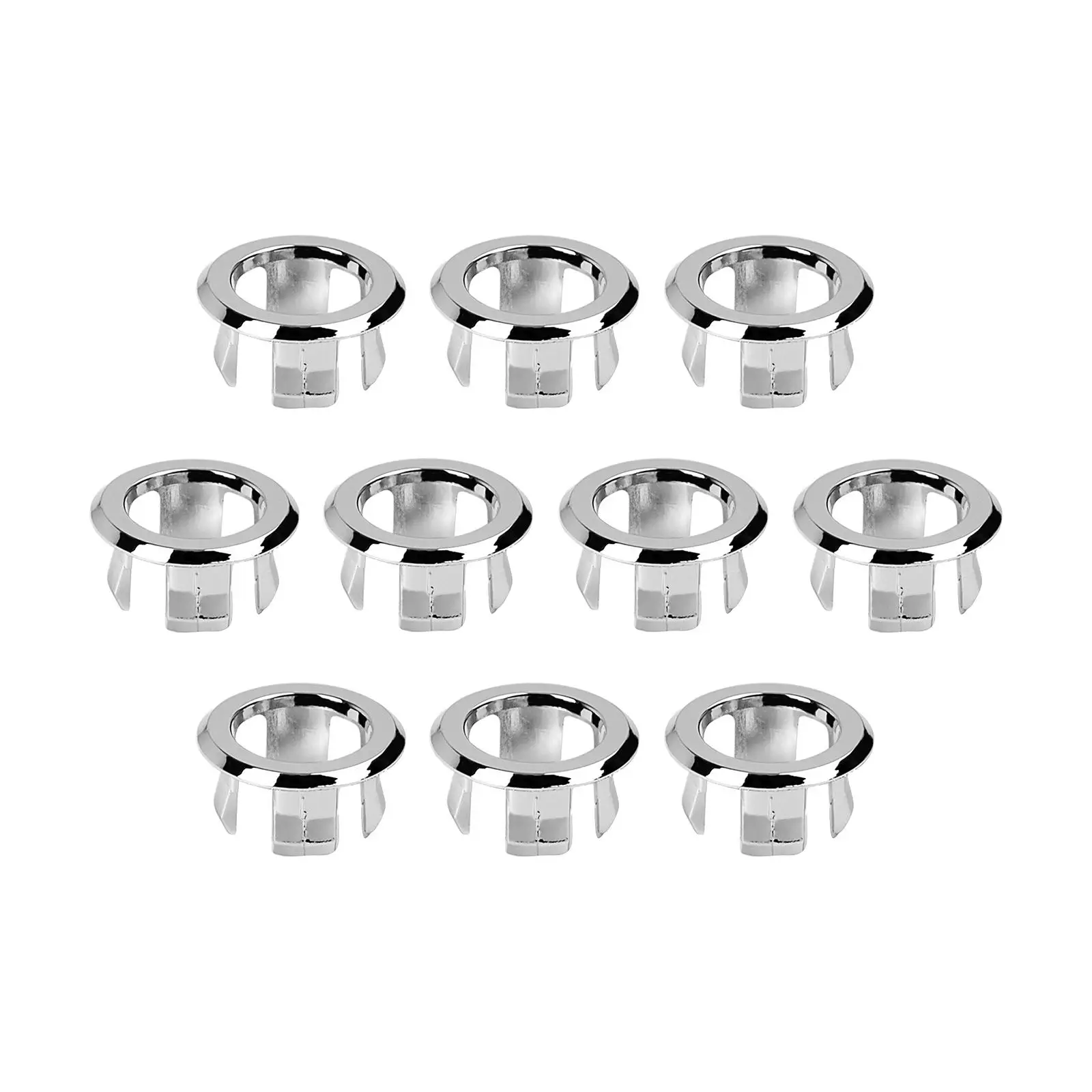 10Pcs Sink Overflow Ring Hole Cover Replacement Basin Sink Overflow Cap for Sink Basin