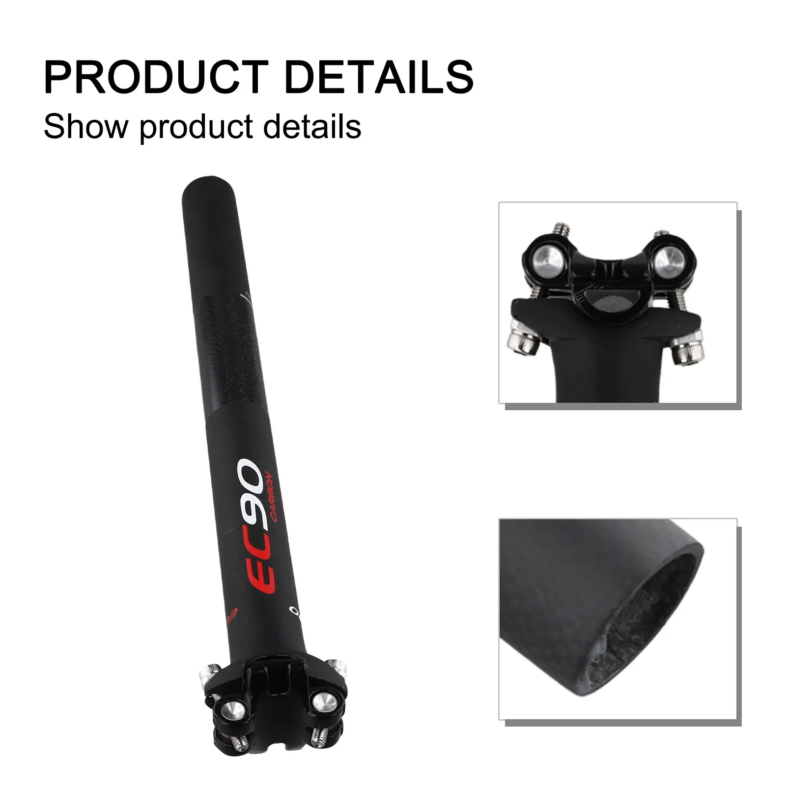 Carbon Fiber Seatpost Sturdy Carbon Fiber Joint Seatpost Imported T 800 Carbon Fiber 27 2/30 8/31 6mm Easy Installation