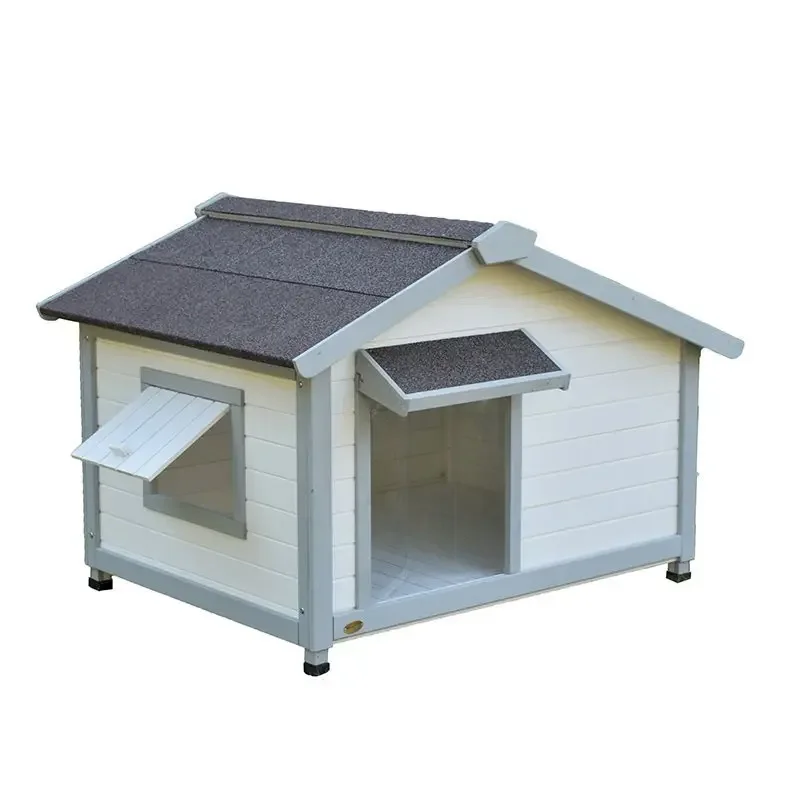 Outdoor dog house dog house Small and medium-sized dog solid wood villa Warm and rainproof in winter Samoyed outdoor kennel