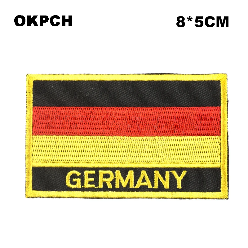 Germany Flag Embroidery Patches Iron on Saw on Transfer patches Sewing Applications for Clothes in Home&Garden