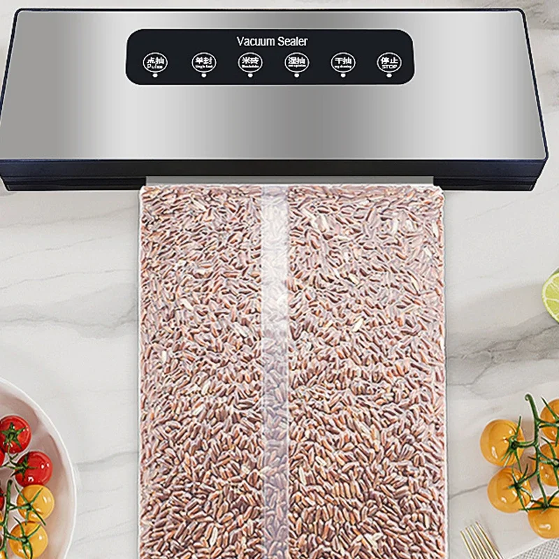 Food Saver Vacuum Sealer Machine Compact-Fast Food Bag Sealer Dry & Moist Modes Powerful Suction Air Witn 50 Airtight Bags