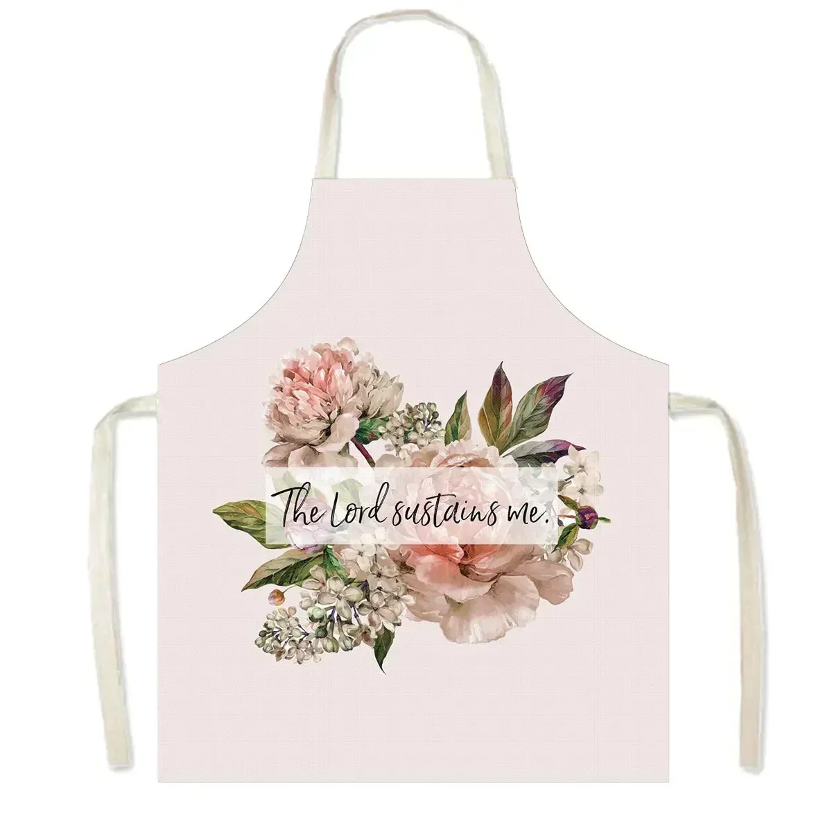 آية الكتاب المقدس المسيحية سوف تستحافظ لك طباعة المئزر زهرة النساء الرجال المطبخ ملابس العمل شواء المنزل الطبخ تنظيف مآزر #2