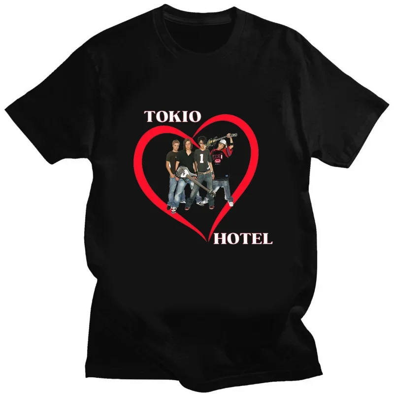 

Summer Fashion T Shirt Girl and Boy Clothing Breathable Short Sleeve Streetwear New Arrival Tokio Hotell Band Women Men Tshirt