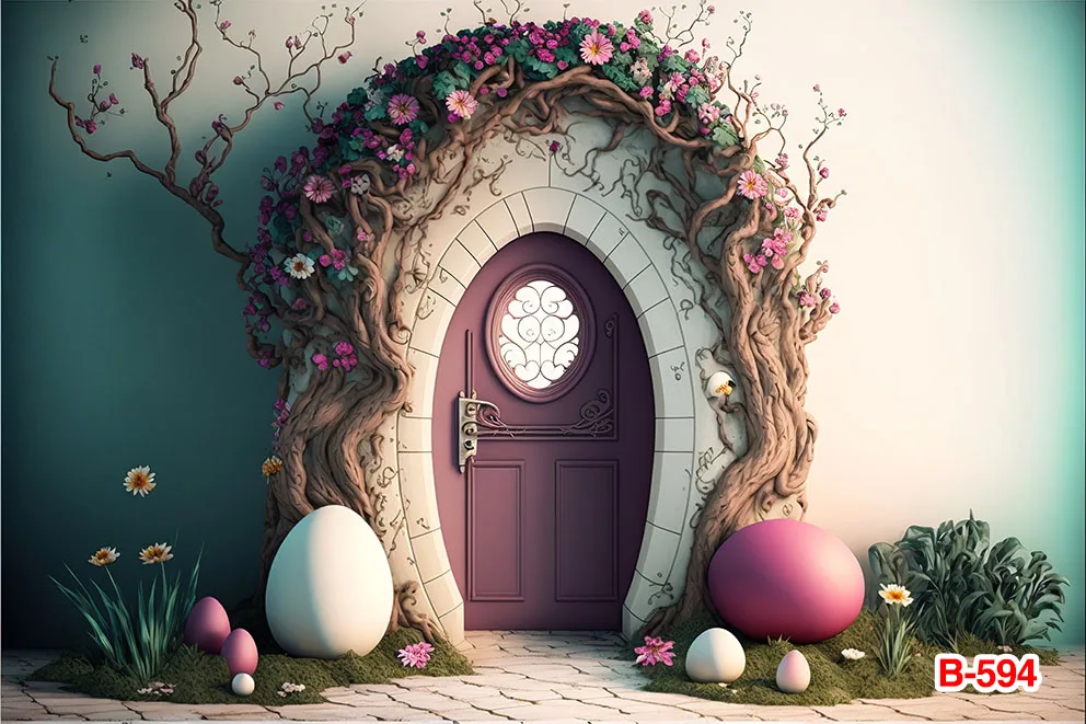 용수철 토끼 토끼 잔디 배경 베이비 샤워 파티 장식 배너 스튜디오 사진 촬영용, 행복한 부활절 배경